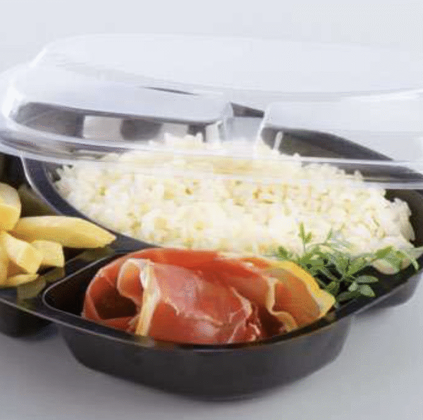 (T01528) AL-26 TAPA EMPAQUE PLATOS 3 DIVISIONES EN BOPS X 100 UND