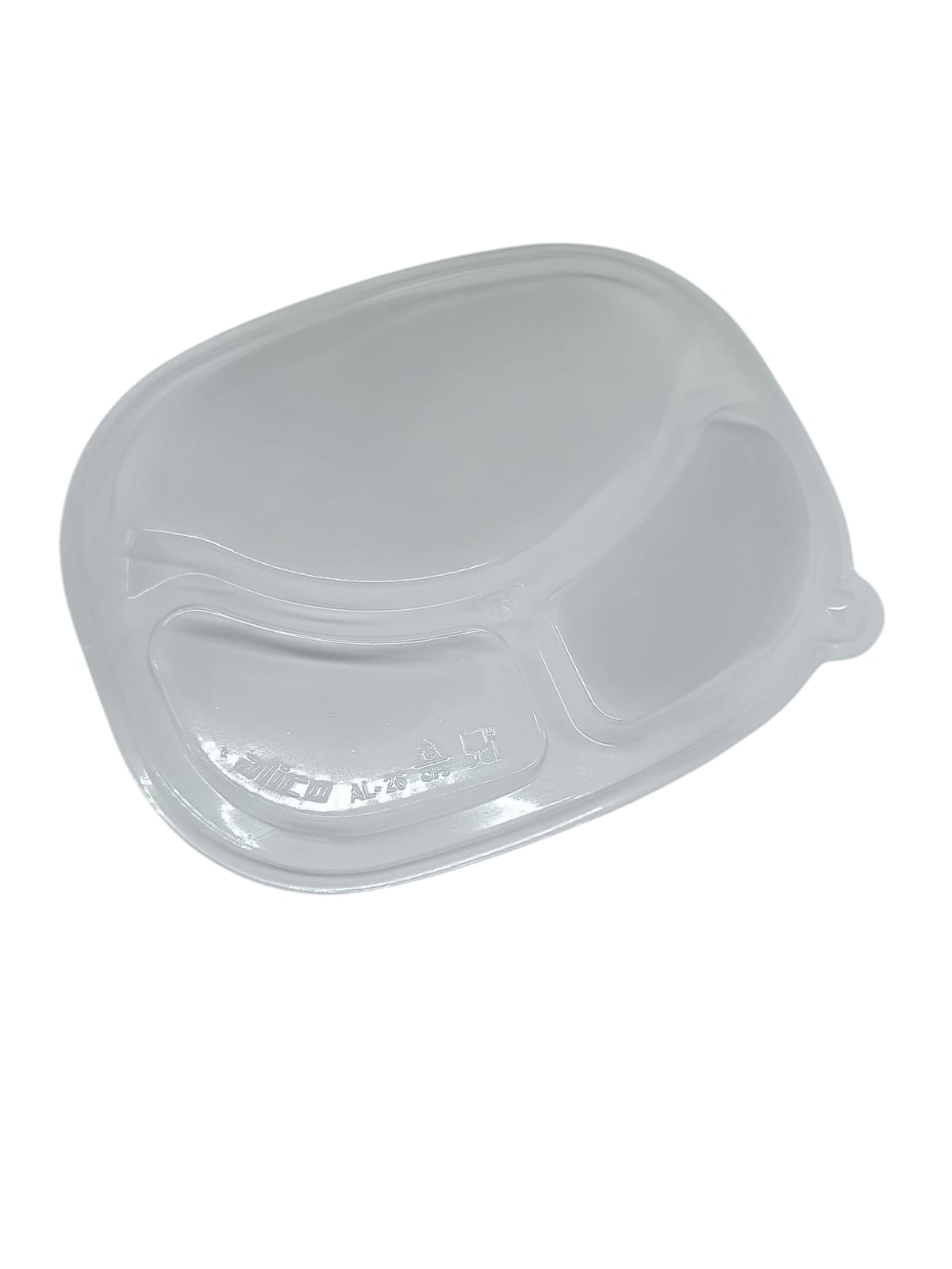 (T01528) AL-26 TAPA EMPAQUE PLATOS 3 DIVISIONES EN BOPS X 100 UND