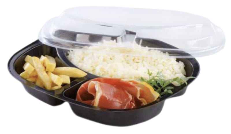 (T01528) AL-26 TAPA EMPAQUE PLATOS 3 DIVISIONES EN BOPS X 100 UND - Imagen 5