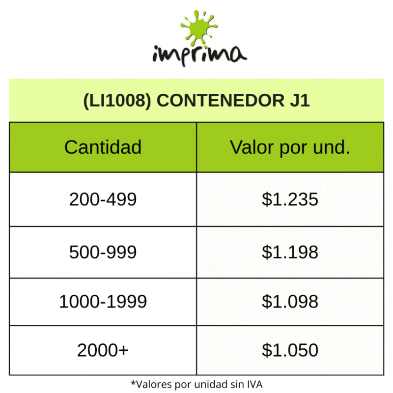 (LI1008) CONTENEDOR J1 CON IMPRESIÓN PERSONALIZADA - Imagen 4