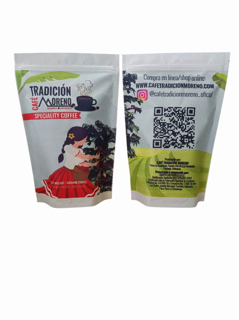 (2300100105) BOLSA PAPEL FLEX UP PAPEL/FOIL/PEBD ALTA BARRERA O2 CON ZIPPER + VÁLVULA DESGACIFICADORA + MUESCA ABRE FÁCIL - Imagen 8