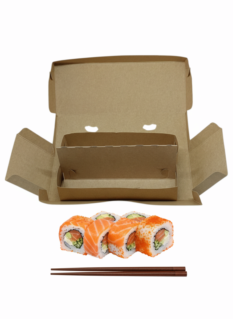 (LI1010) CAJA PLEGADIZA SUSHI - TACOS CON IMPRESIÓN PERSONALIZADA - Imagen 2