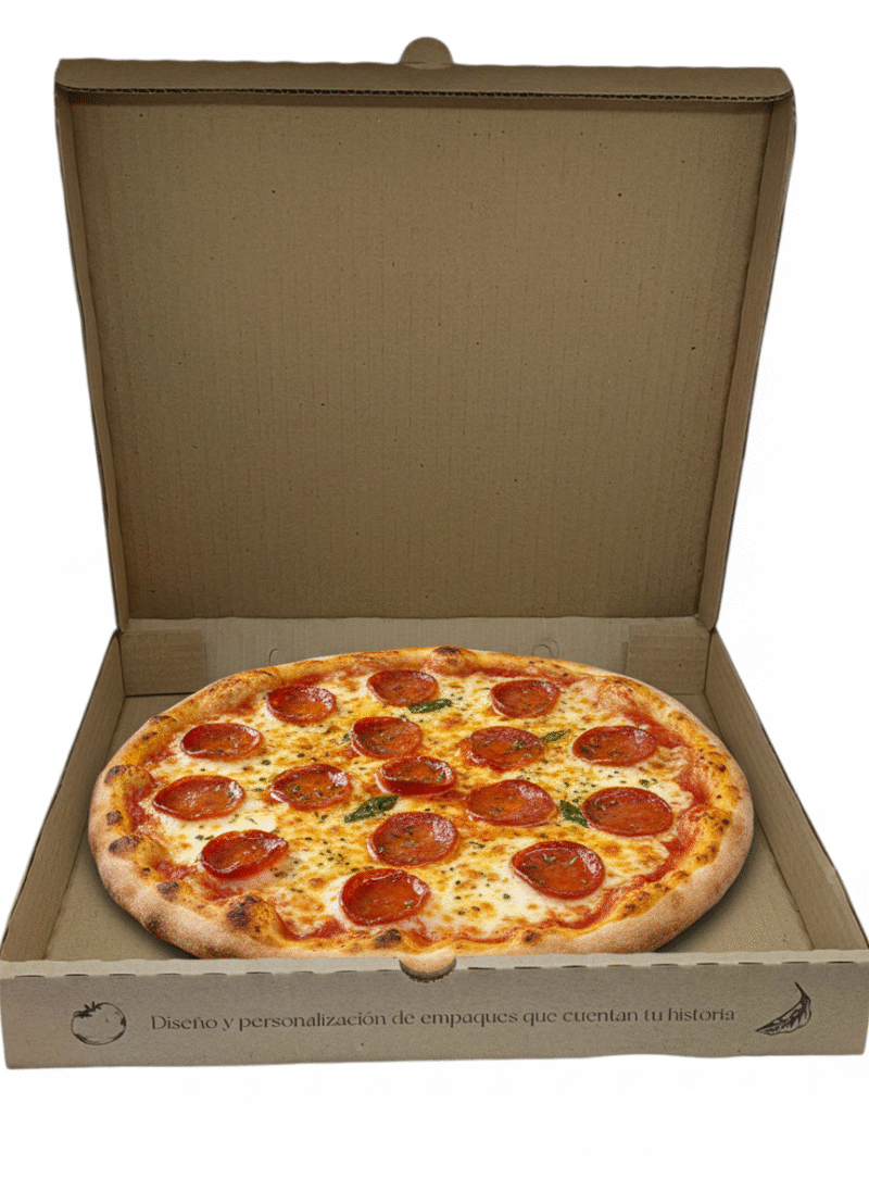 (LI1009) CAJA PARA PIZZA CARTON CON IMPRESIÓN PERSONALIZADA - Imagen 2