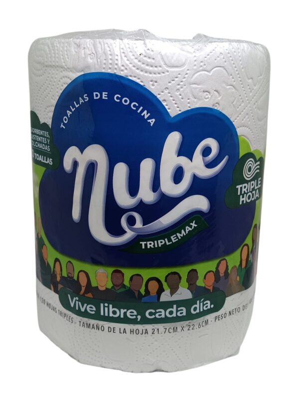 TOALLA ROLLO COCINA TRIPLE HOJA X120 HOJAS NUBE