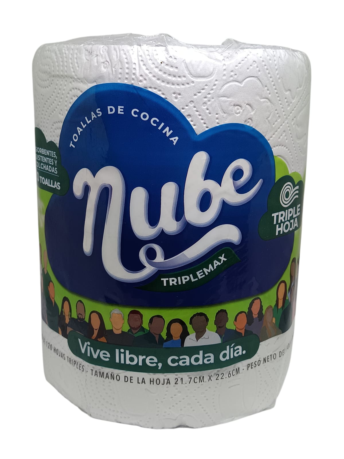 TOALLA ROLLO COCINA TRIPLE HOJA X120 HOJAS NUBE